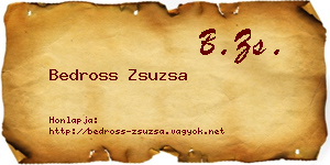 Bedross Zsuzsa névjegykártya